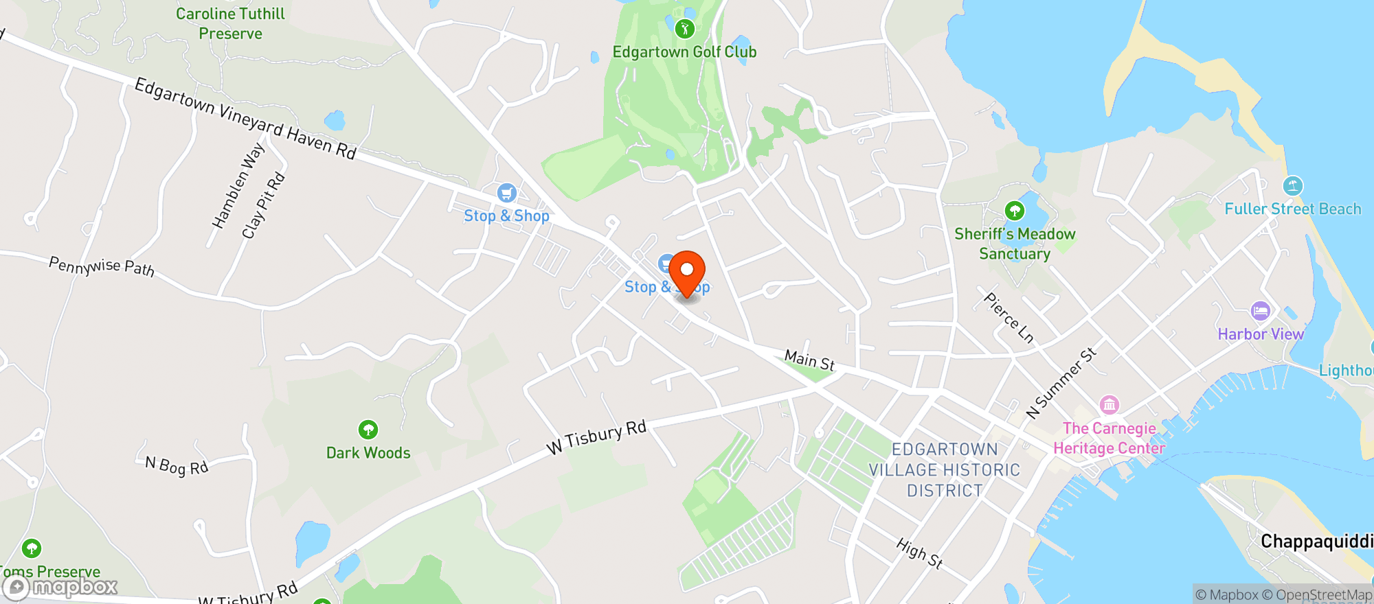 Map showing Town Mv
