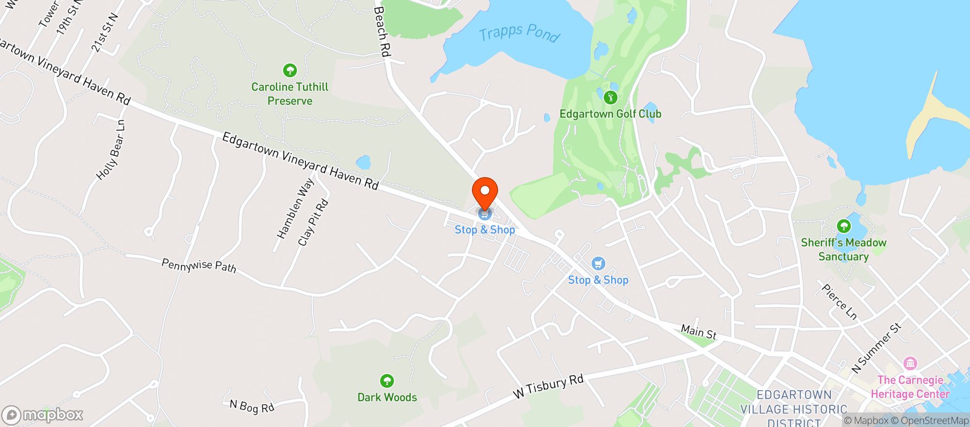 Map showing STOP & SHOP