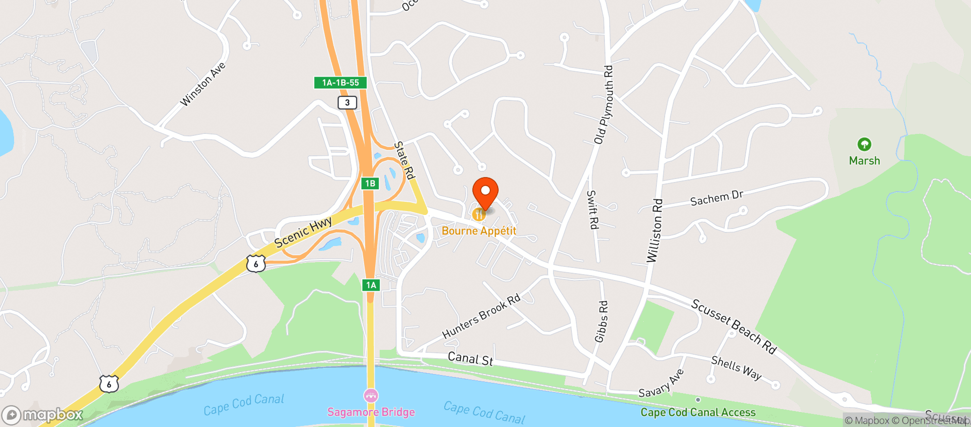 Map showing Ye Old Spirit Shop