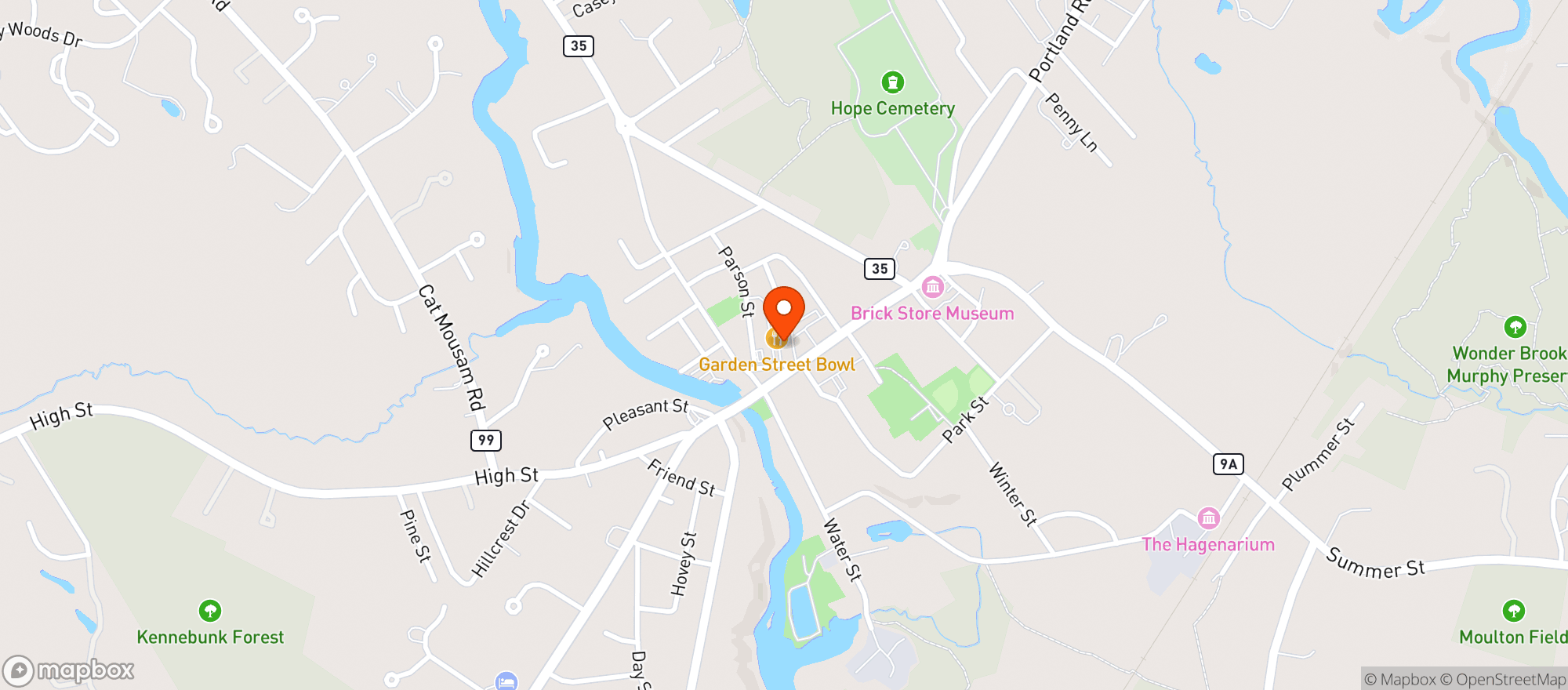 Map showing Garden Street Bowl