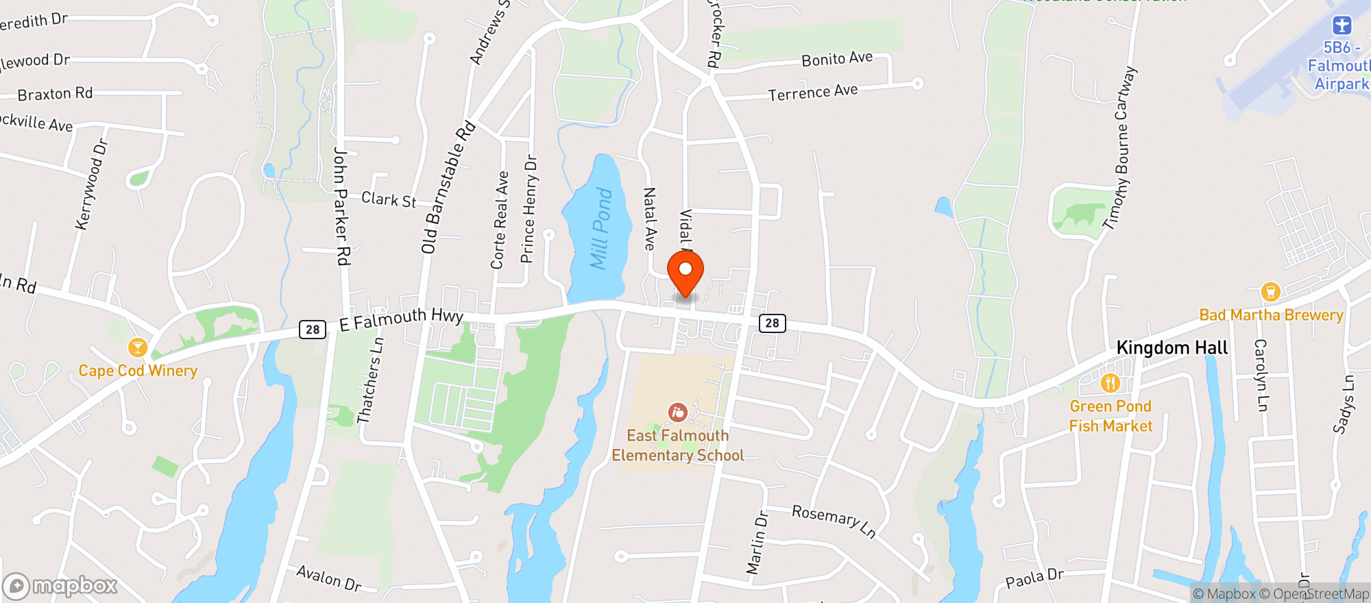 Map showing family foods & discount liquors
