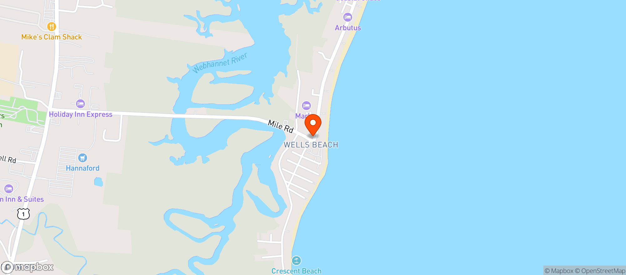 Map showing Beachcomber  The