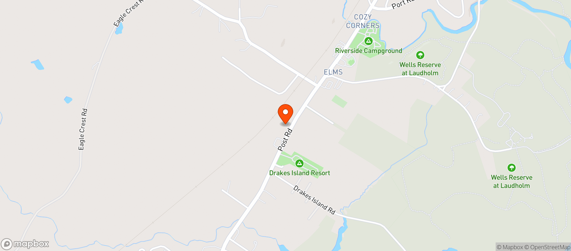Map showing The Bitter End