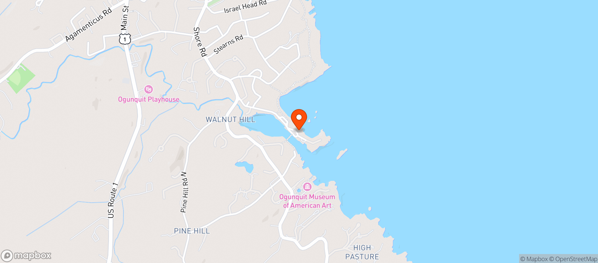 Map showing M.C. Perkins Cove