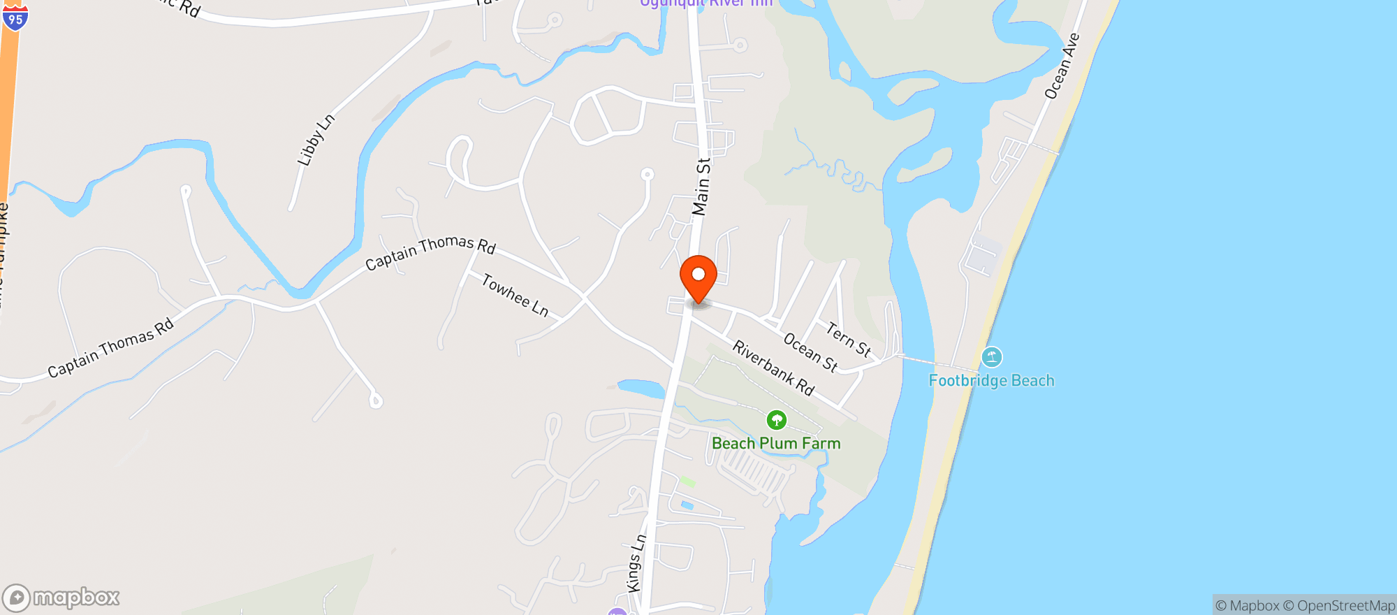 Map showing Beach Fire