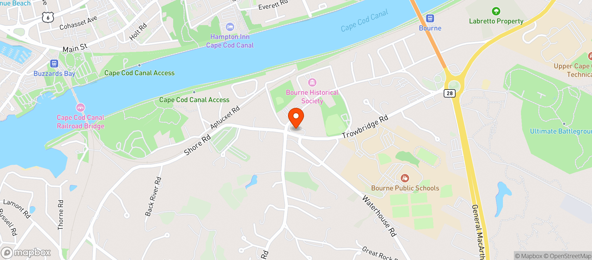 Map showing STOP & SHOP