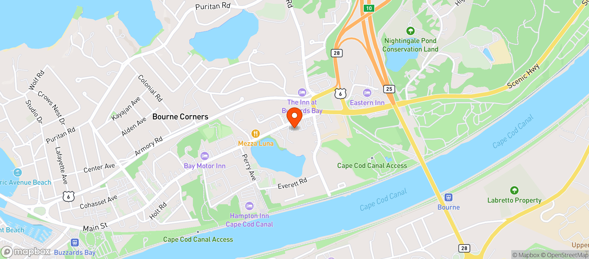 Map showing The Vape Way - Buzzards Bay