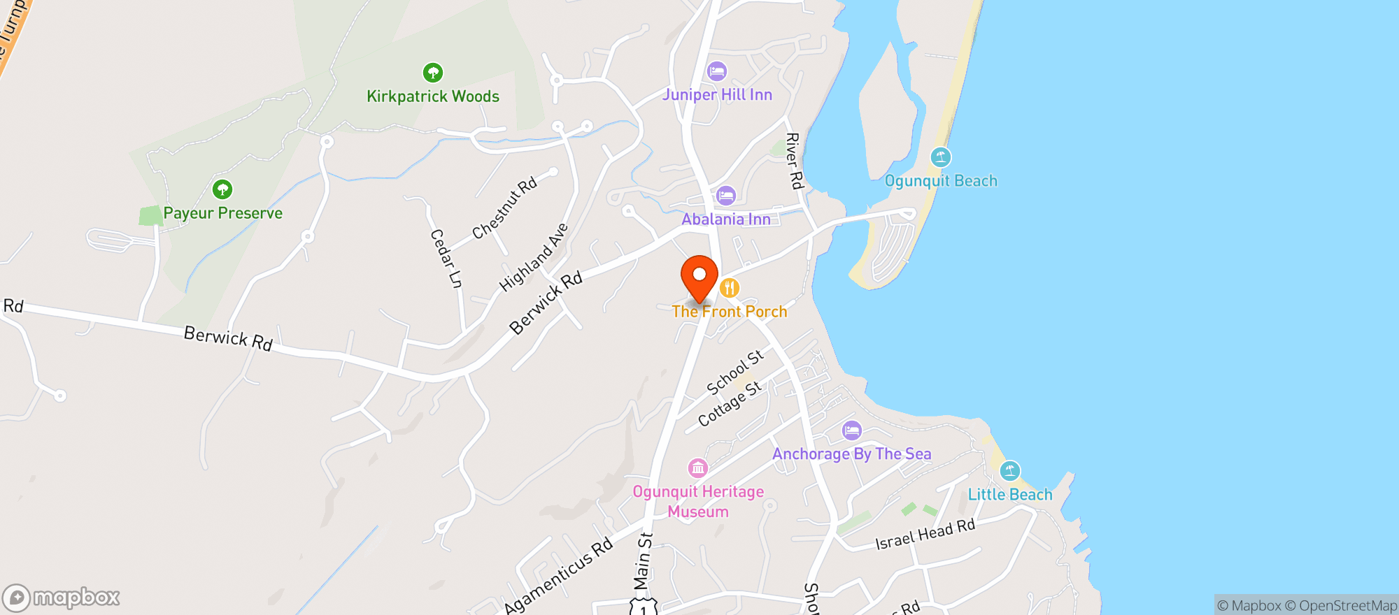 Map showing Maine Street