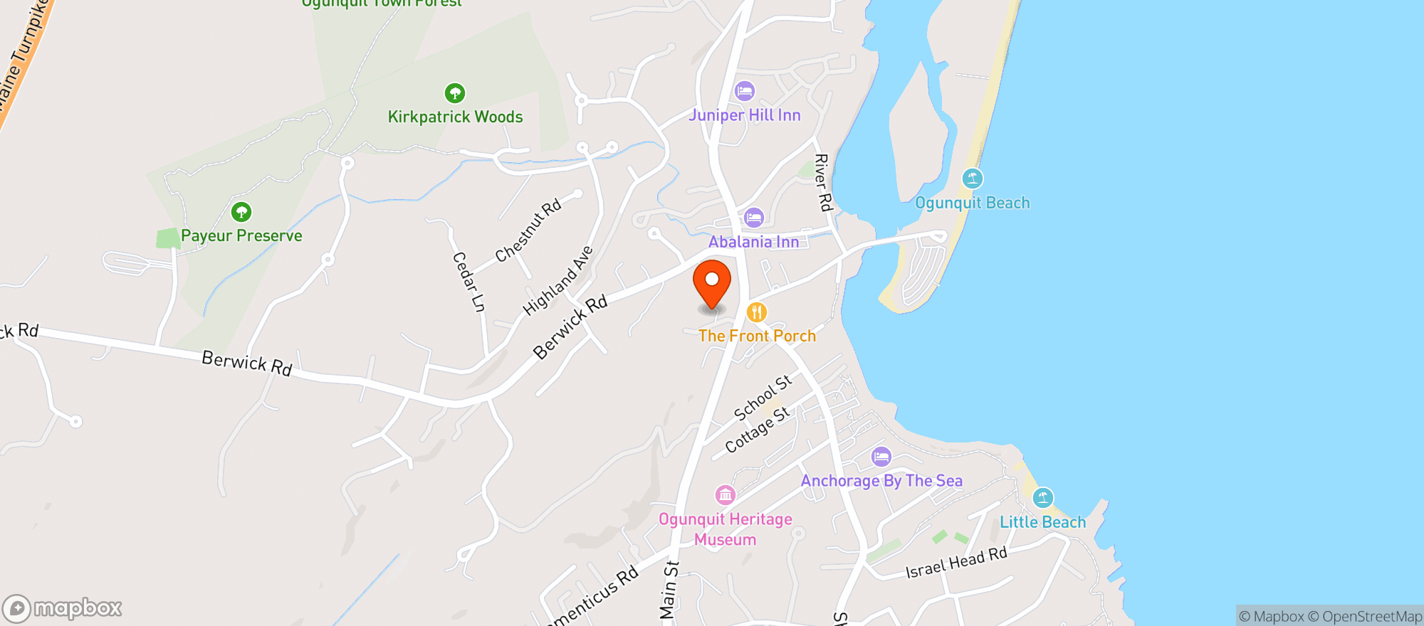 Map showing Trident Inn