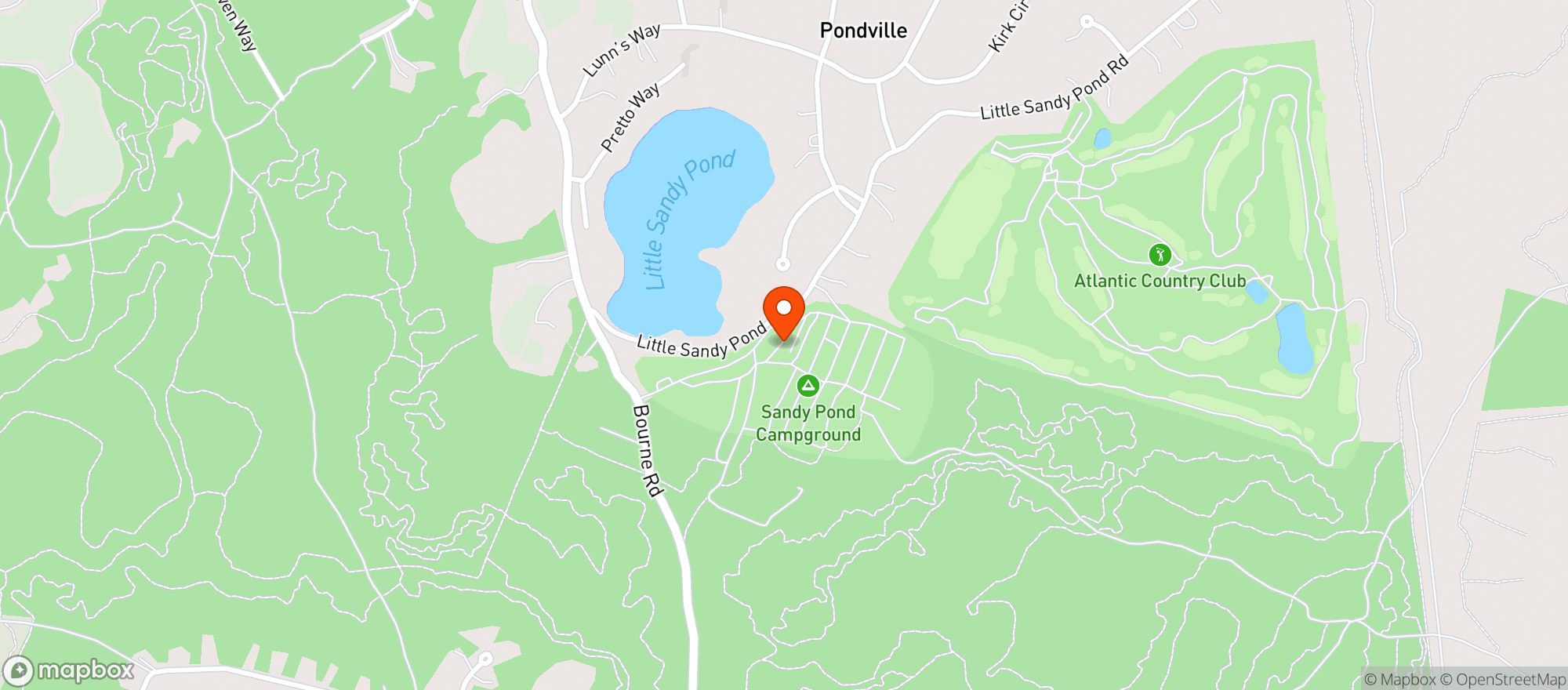 Map showing The Store At Sandy Pond
