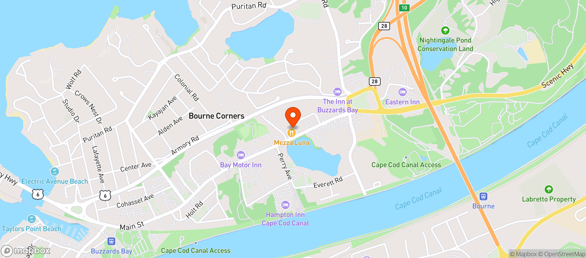 Map showing Mezza Luna