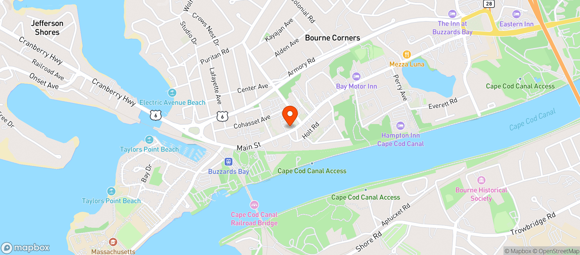 Map showing Rod & Rail