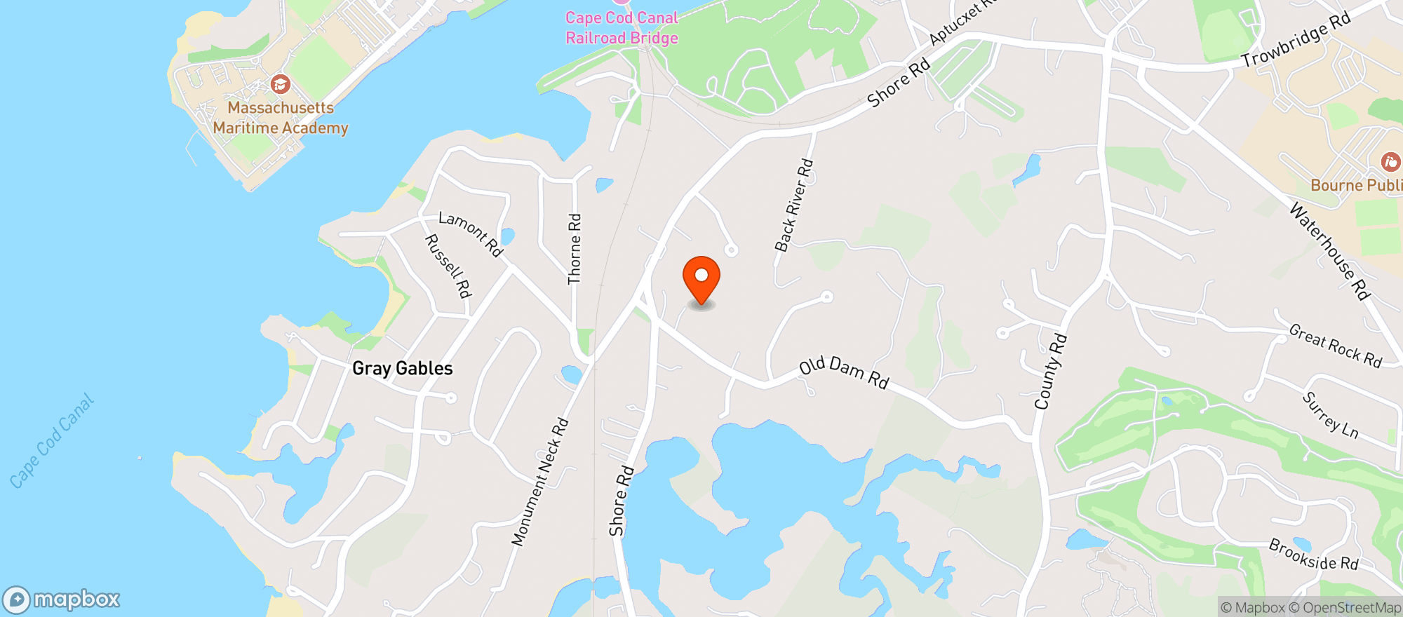 Map showing Gray Gables Market