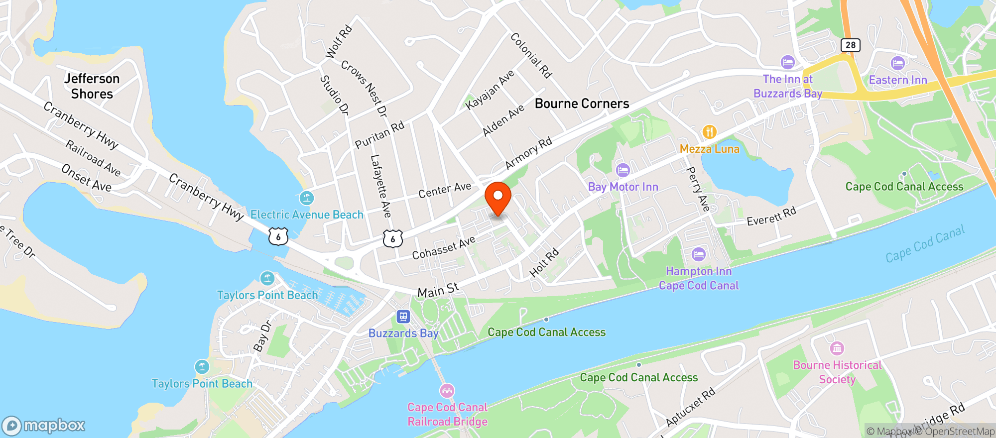 Map showing Liberty Warehouse Liquor