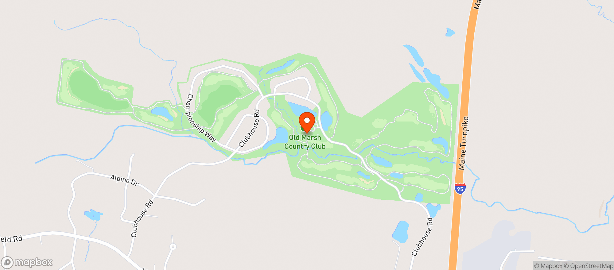 Map showing Atlantic Pines Golf Cours