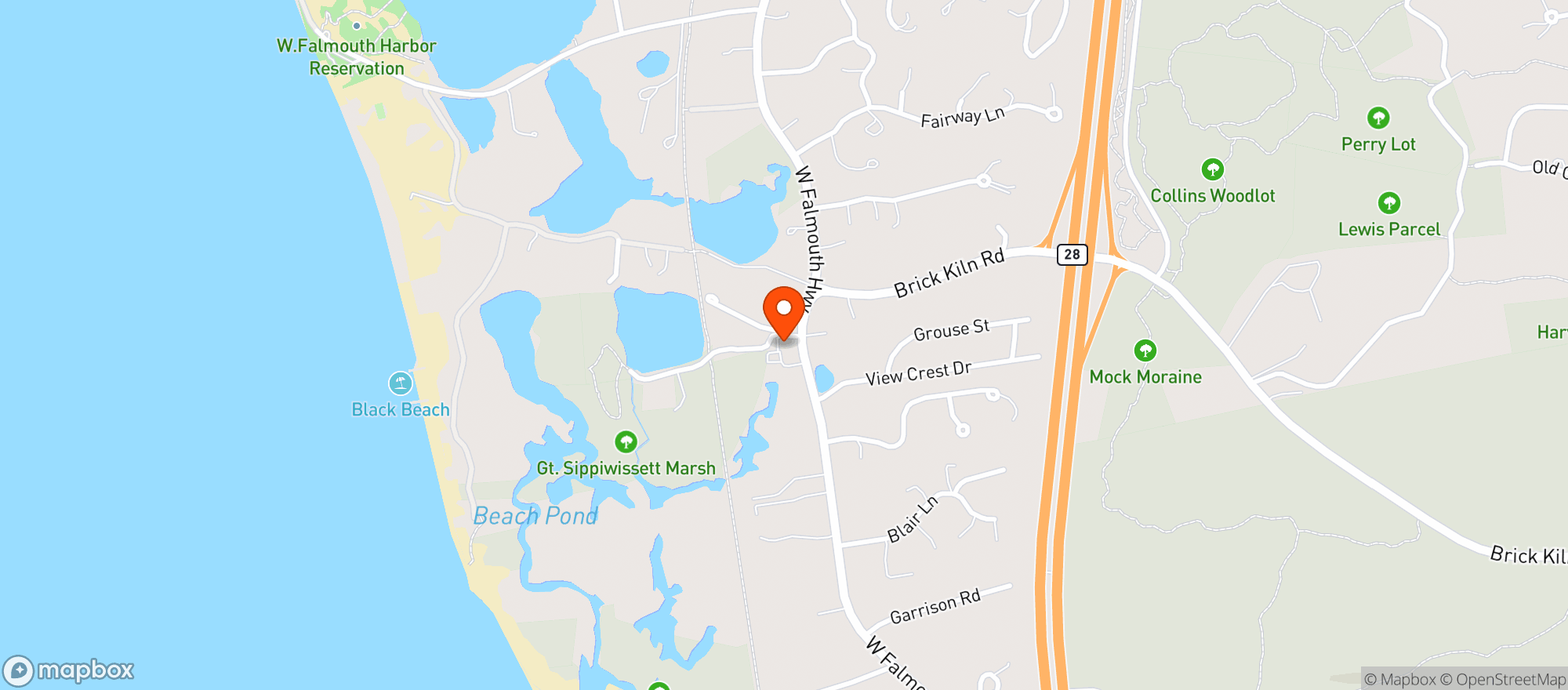 Map showing Murphys Package Store