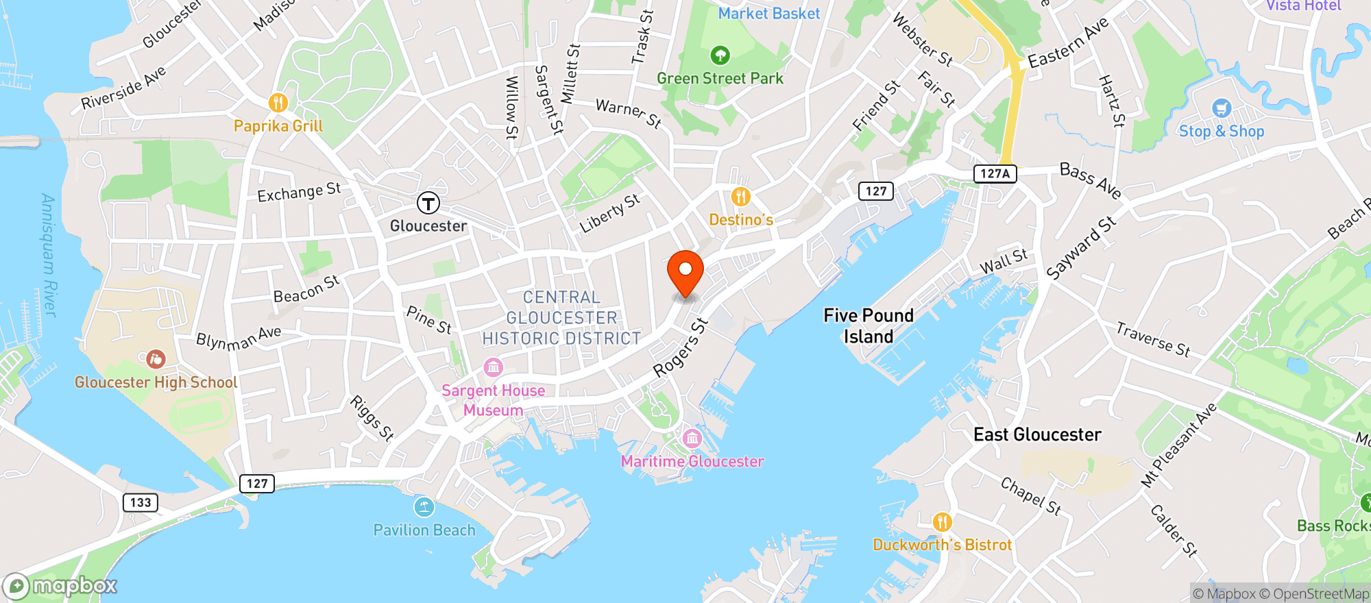 Map showing Liquor Locker Gloucester