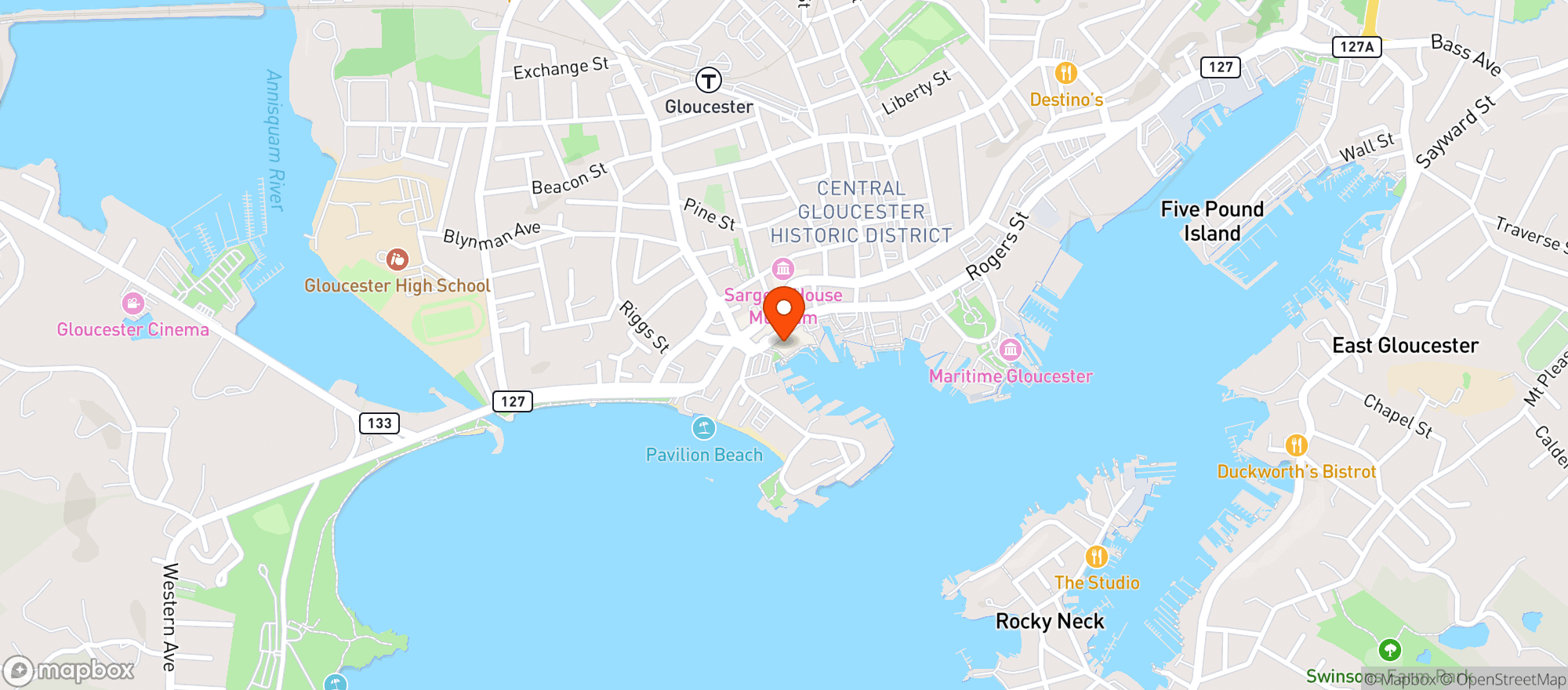 Map showing Oak to Ember