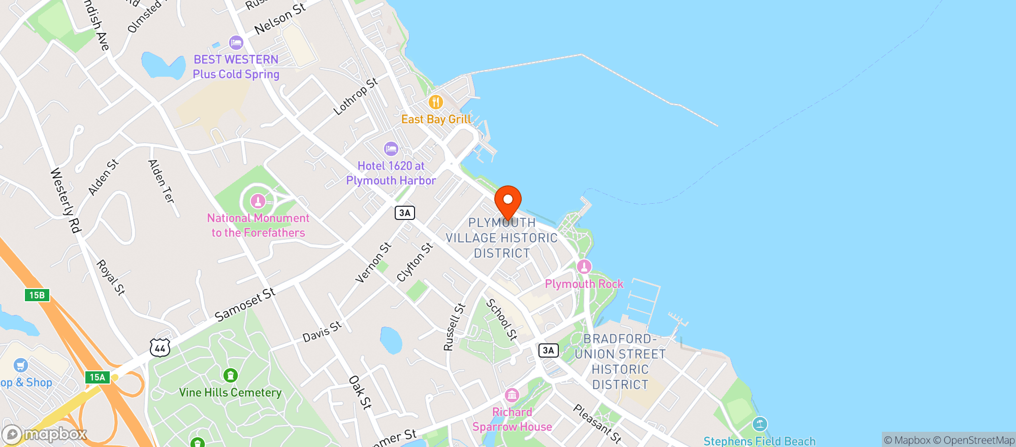 Map showing La Baia