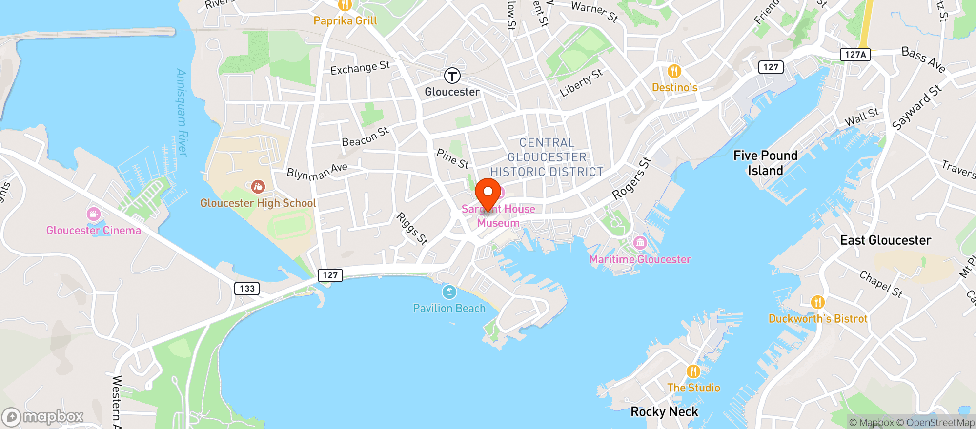 Map showing Short & Main