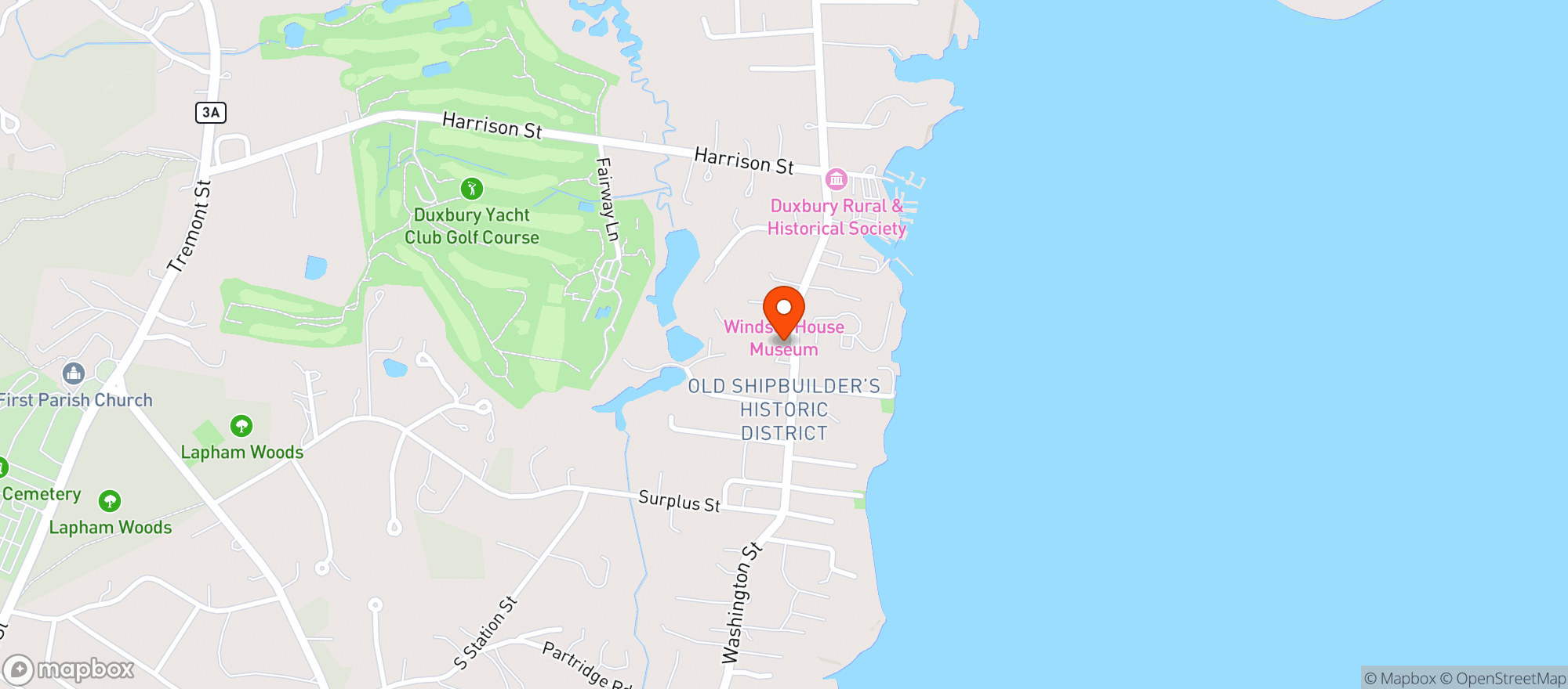 Map showing Winsor House Inn & Restaurant