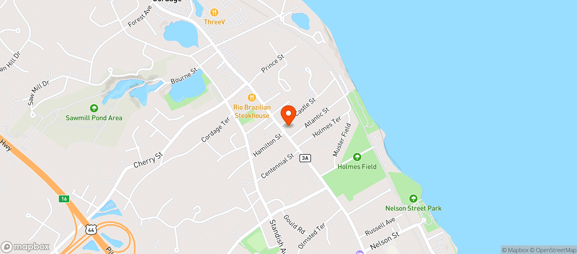 Map showing Plymouth Liquor Mart