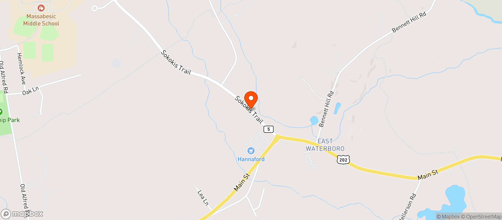 Map showing J D S Package Store