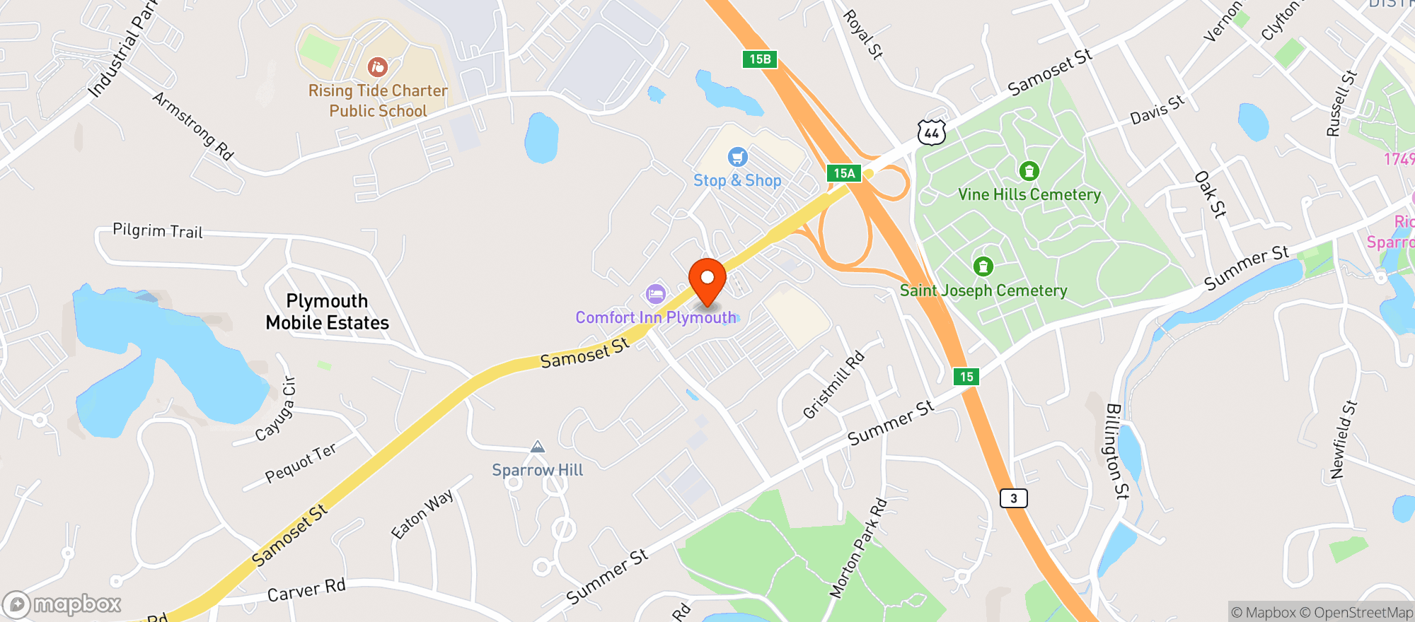 Map showing CUMBERLAND FARMS #2296