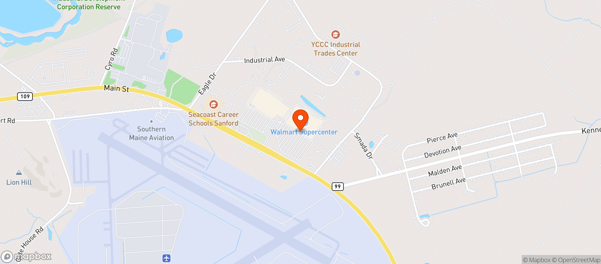 Map showing Walmart Supercenter