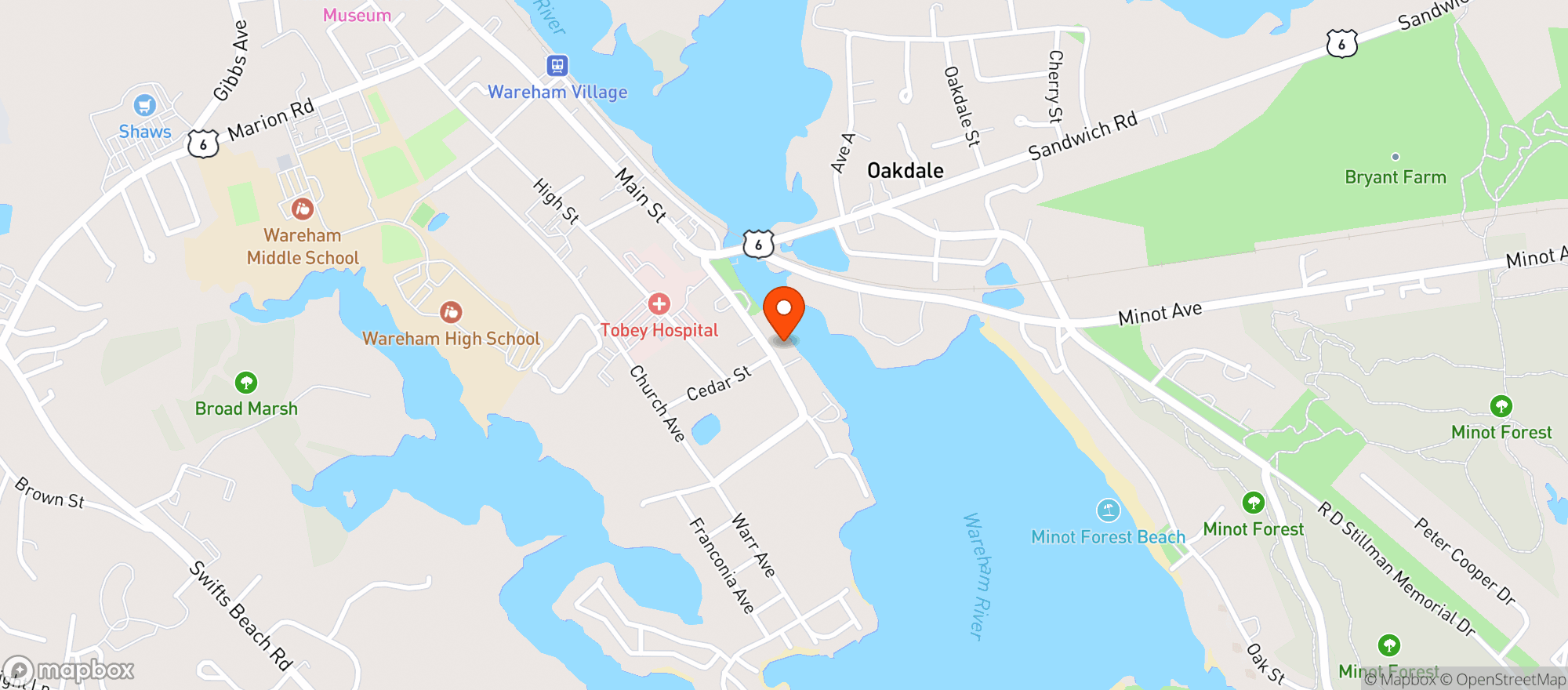 Map showing Warrens Harborview