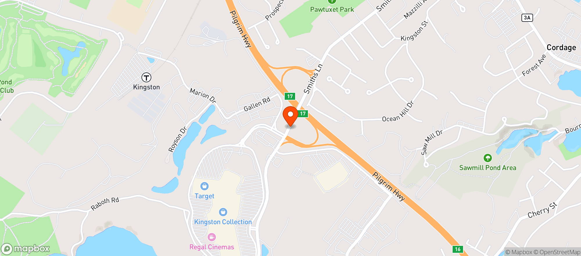 Map showing Target