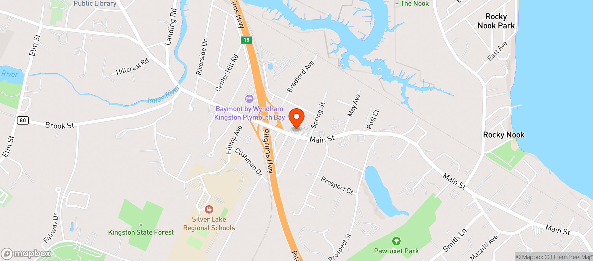 Map showing Sunshine Liquors