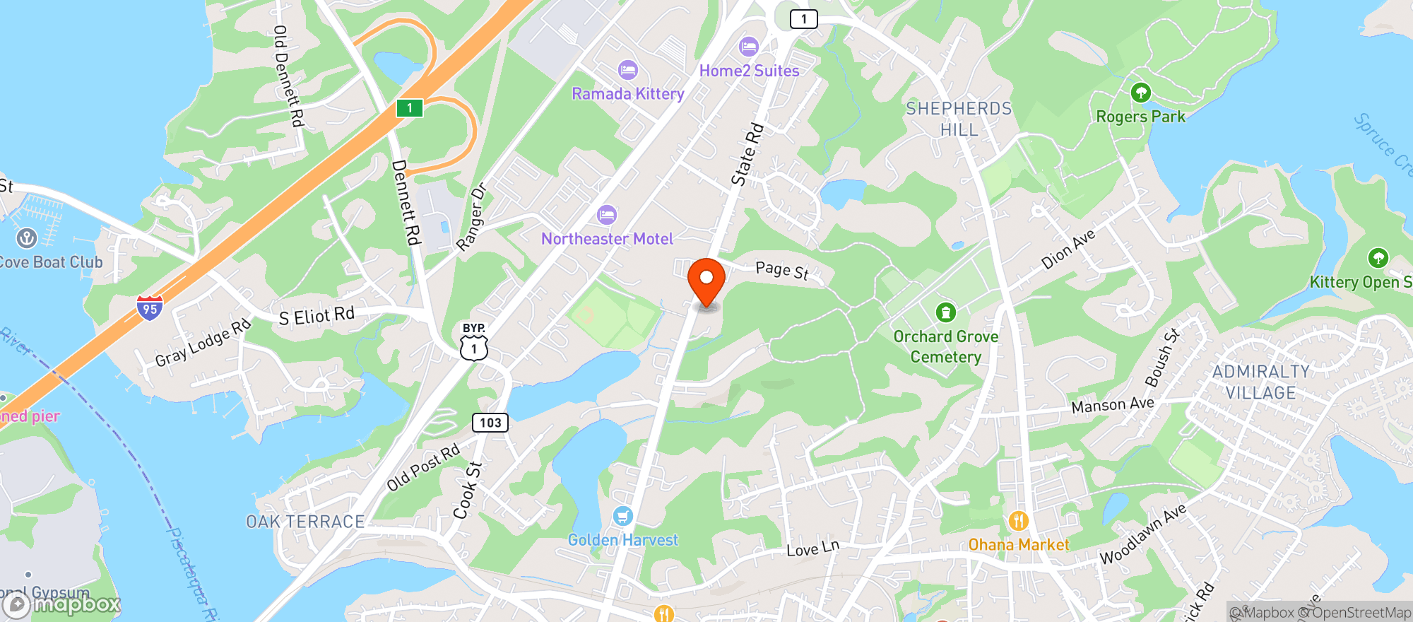 Map showing Southern Maine Apothecary
