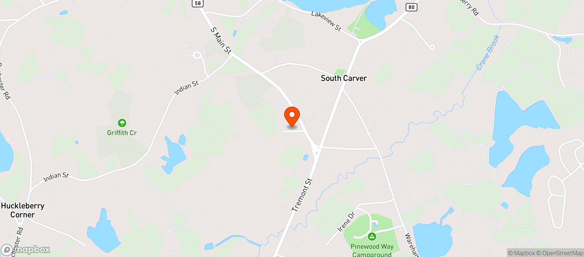 Map showing The Vape Way - St. Carver