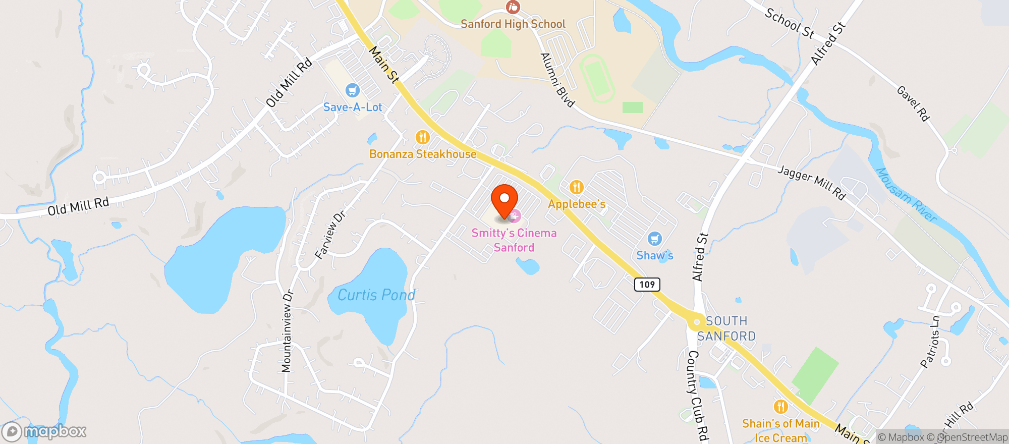 Map showing Smittys Cinema
