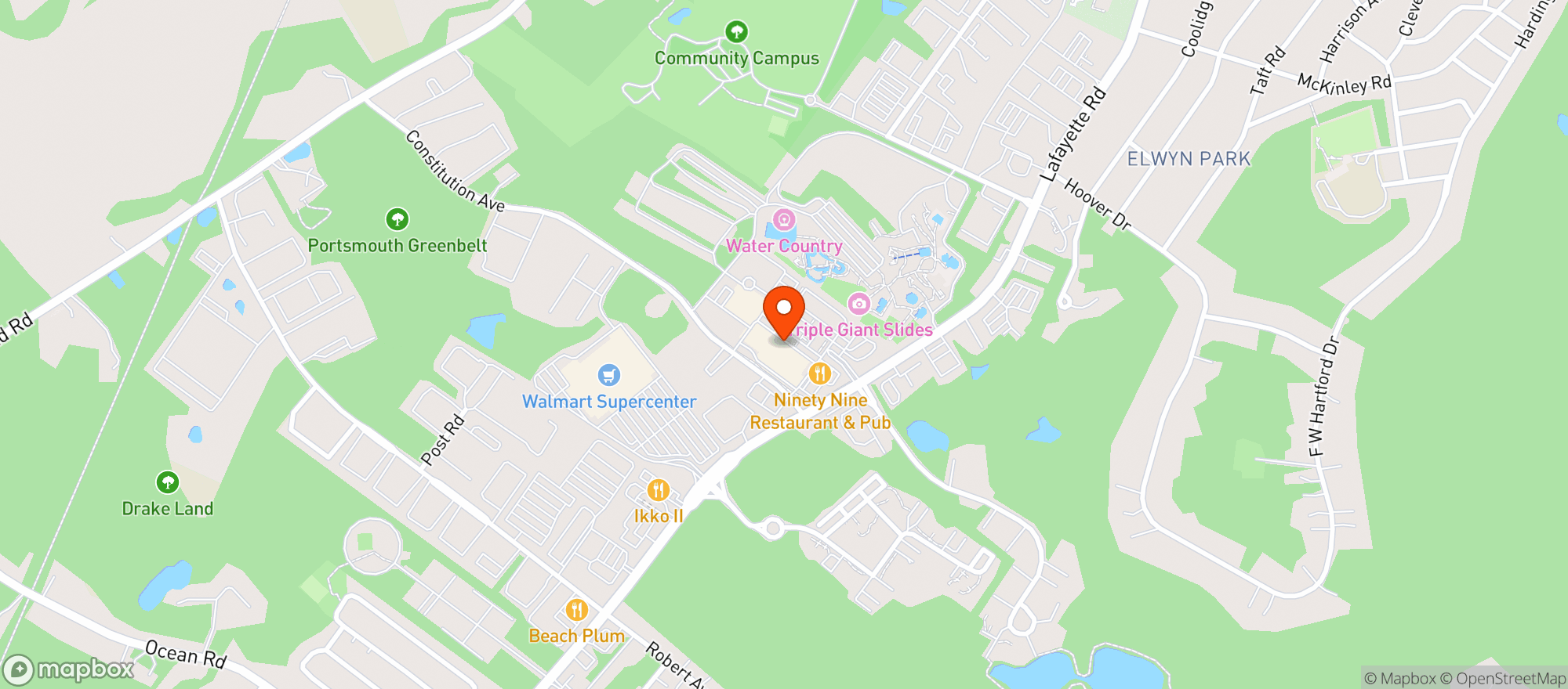 Map showing Mckinnon's Portsmouth