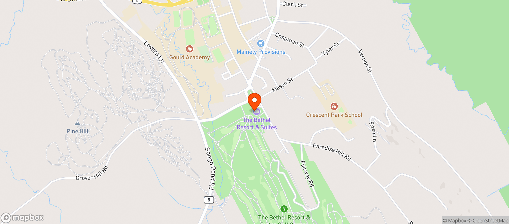Map showing Millbrook Tavern & Terrace