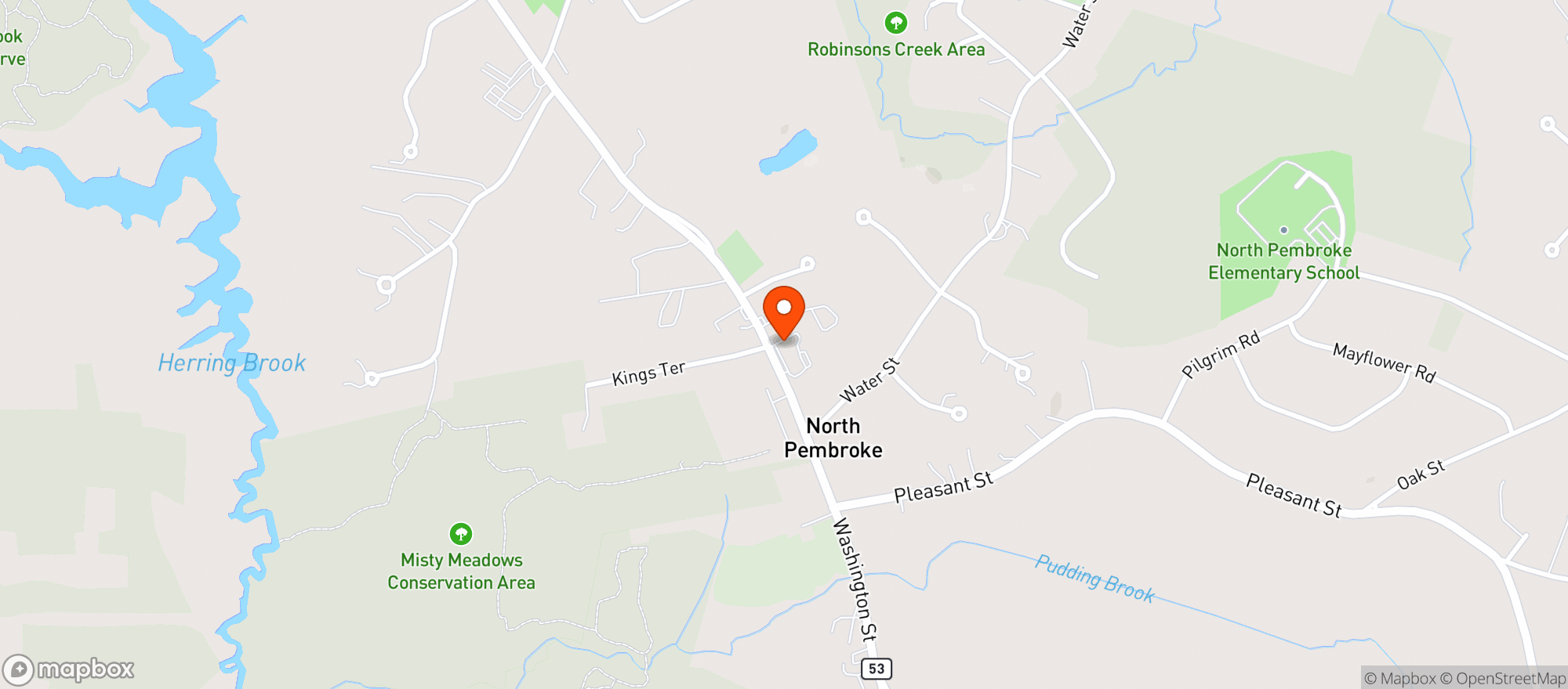 Map showing Pudding Brook Pantry