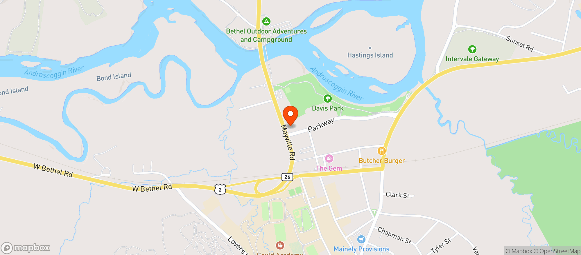 Map showing Rusty Lantern Market #Unk