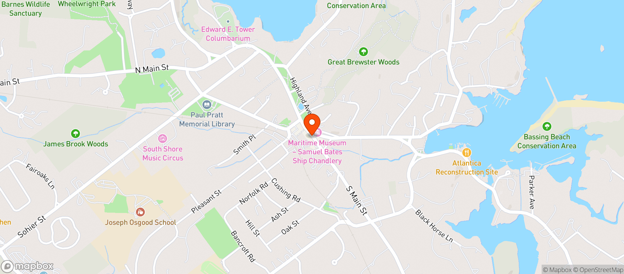 Map showing Bia Bistro & Bar
