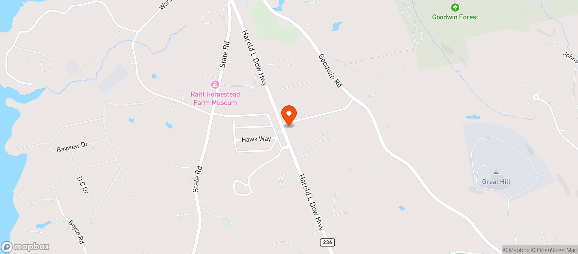 Map showing Stop N Go / Eliot