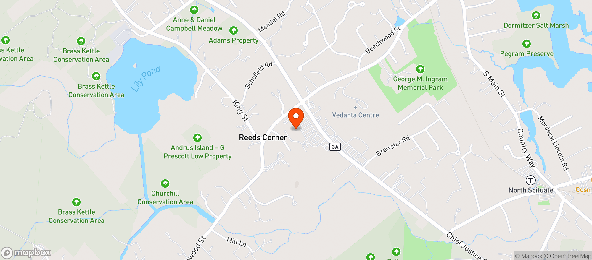 Map showing Shaws