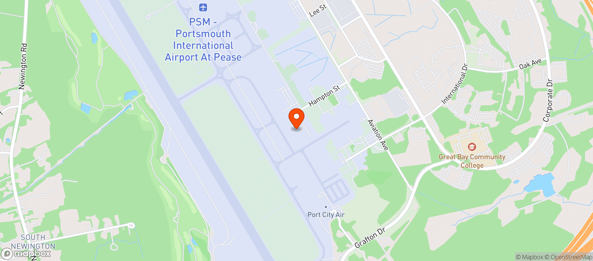 Map showing Great Circle Catering