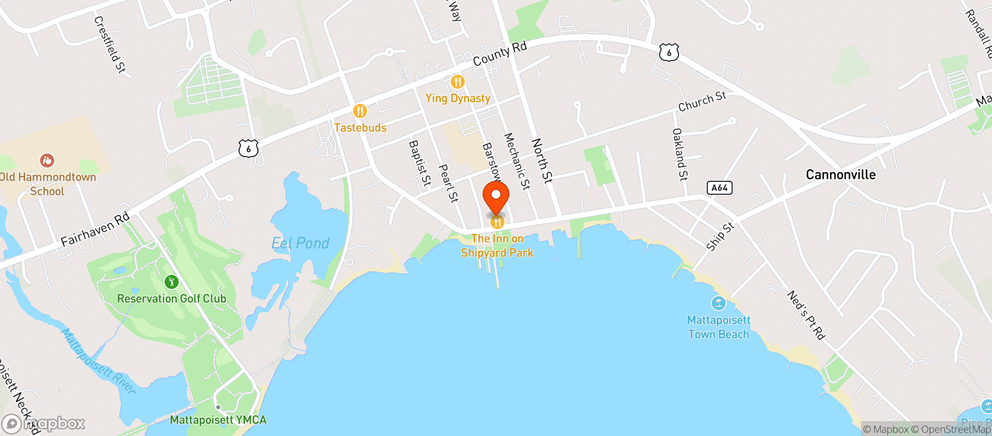 Map showing The Inn On Shipyard Park