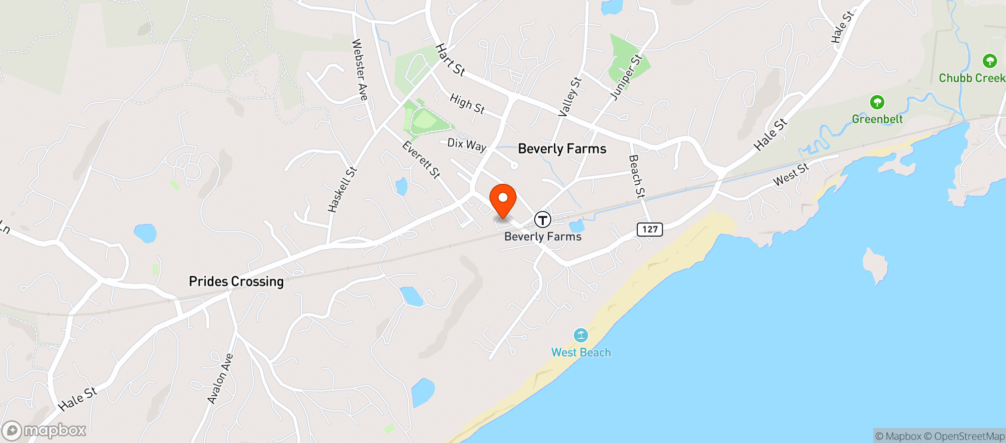 Map showing Harrigan's Cork n Cask Beverly