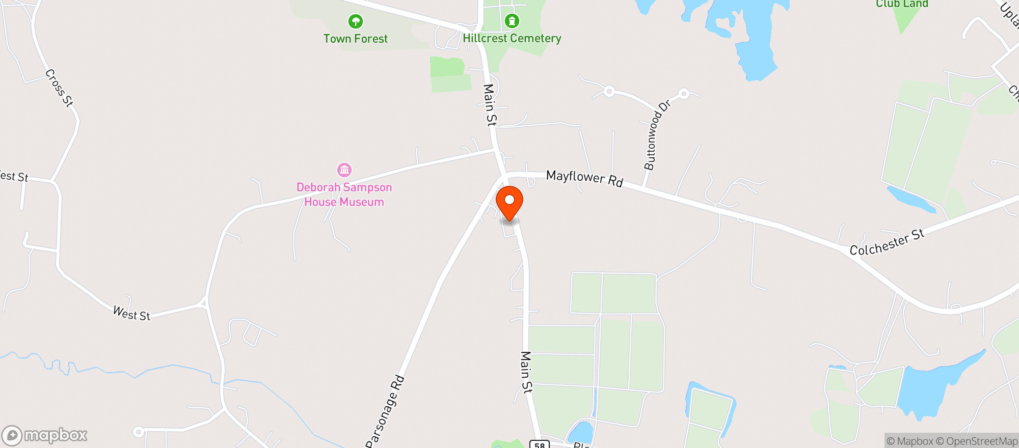 Map showing Plympton Convenience & Liquors