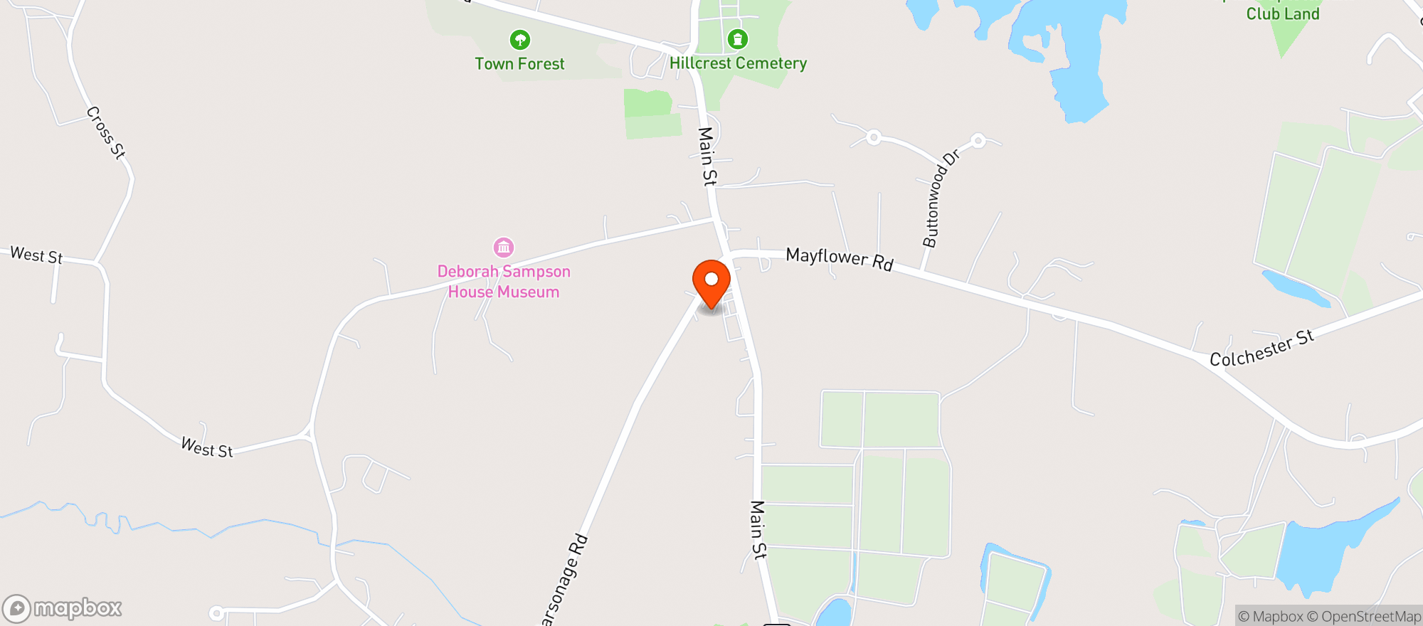 Map showing Plympton Gas & Convenience