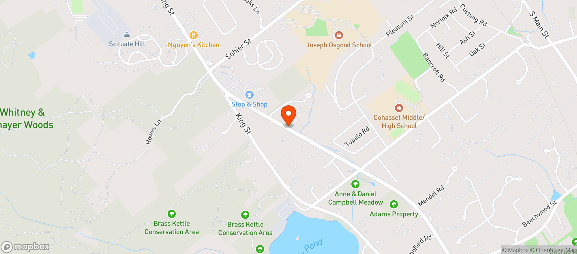 Map showing Stop & Shop - 0482 - Cohasset