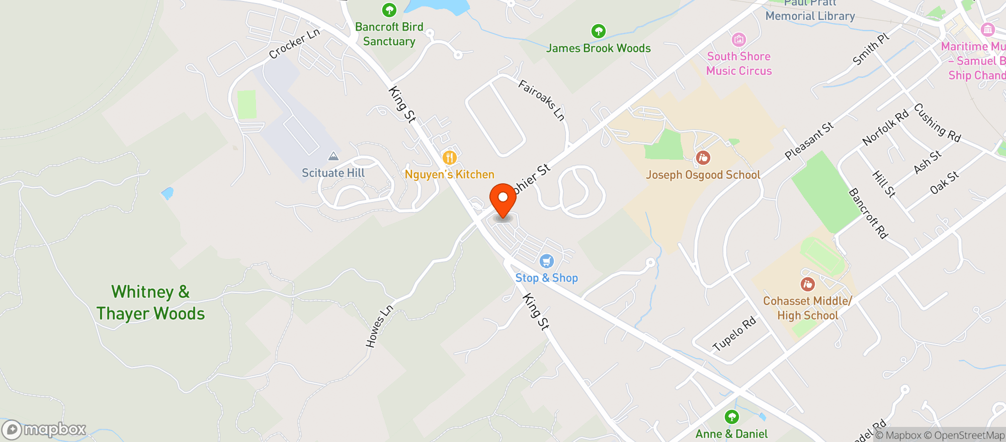 Map showing Phoenix Bistro