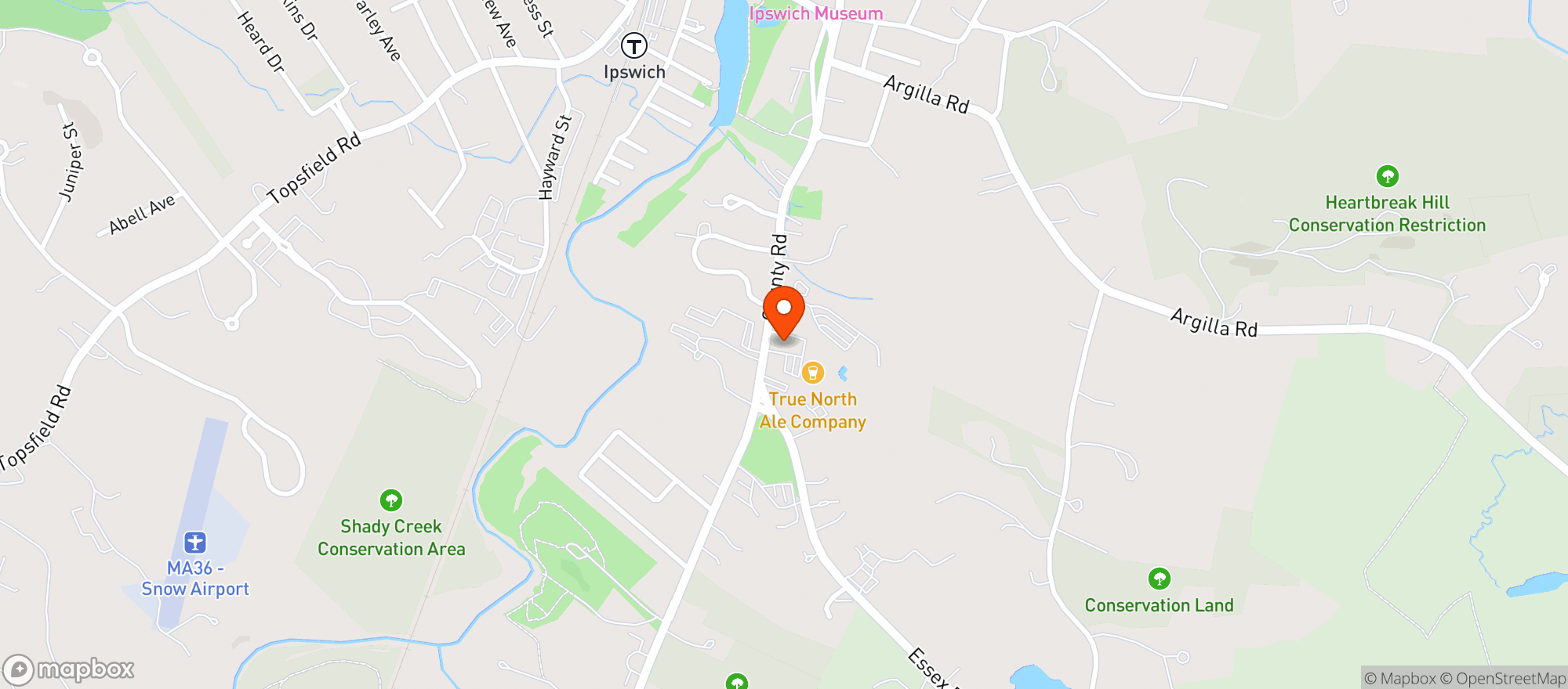 Map showing True North Ale Company